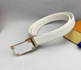 Classic Men Designers Belts Womens Mens Casual Letter Smooth Big gold Buckle Belt Highly Quality Width 38cm With box5331508