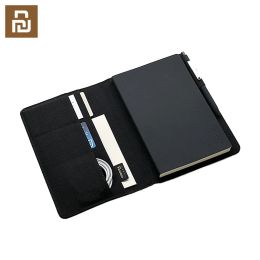 Wallets Youpin Smart Kaco Noble Paper Black NoteBook PU Leather Card Slot Wallet Planner Book For Traveler Diary Office Supplies