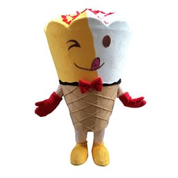 2024 Performance Ice Cream Mascot Costume Fancy Dress for Men Women Halloween Outdoor Outfit Suit Mascot for Advertising Suits