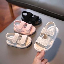 Sandals Children Boys Girls Sandals Summer Korean Style Baby Comfortable Outdoor Soft Bottom Design Shoes 240419