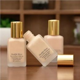 Makeup Double Wear Foundation Liquid 2 Colors 1W1 1W2 Stay On Place 30 Ml Concealer Cream and Natural Long Lasting High-kvalitet