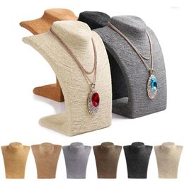 Jewelry Pouches Woman Rope Mannequin Bust Display Stand Shelf Holder Necklace