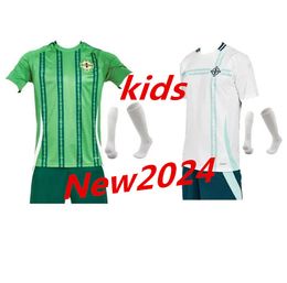 16-28 NortHErN IrELaND 2024 Euro Cup Soccer Jersey New 2025 National Team 24 25 Football Shirt Men Kids Kit Set Home Green Away White Men's Uniform CHARLES THOMPSON 999