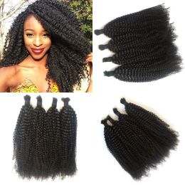 Bulks Kinky Curly Hair Bulk For Braiding Mongolian Human Hair Natural Colour Top Quality Bulk Hair FDSHINE