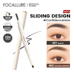 Enhancers FOCALLURE Ultra Fine Triangle Eyebrow Pencil Slidable Waterproof Precise Brow Definer Long Lasting Tint Profession Eyes Makeup