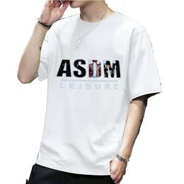 2024 Summer Trendy New Men's Short Sleeved T-shirt Korean Version Slim Fit Bottom Top Men's Wear