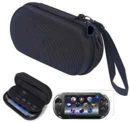 Cases For PS Vita 1000, PSV 2000 Carrying Storage Bag Portable Travel Organizer Case With HD Tempered Glass Screen Protectors Film