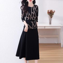 Casual Dresses 2024 Fashion Elegant Women's Dress Thin And High Temperament Belly Cover Skirt