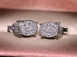 Earrings Studs Yellow White Gold Plated Sparkling CZ Simulated Diamond Earrings For Men Women 159 T22790118