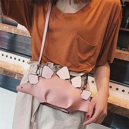 Bag Funny Dinosuar Women Shoulder Bags Cartoon Ladies Lovely Phone Female Crossobdy Cute Leather