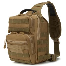 Packs QT&QY Military Tactical Single Shoulder Backpack Army Molle Assault Sling Bag Small EDC One Strap Daypack Military Tactical Bags