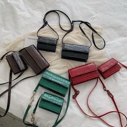 Drawstring Ladies Retro Snake Pattern Handbags Messenger Bag Shoulder Handbag Buckle Multi-purpose Black Small Square