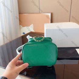 2024 New Arrivals Luxury Fashion Backpack Sheepskin Oil Wax Mini Shoulder Bag Large Capacity Designer Bag Metal Chain Girl Handbag Water Bucket Classic School Bag