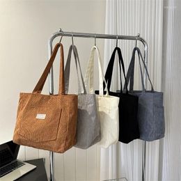 Bag SCOFY FASHION Large Capacity Tote Bags For Women 2024 Corduroy Shoulder School Shopping Travel Handbag