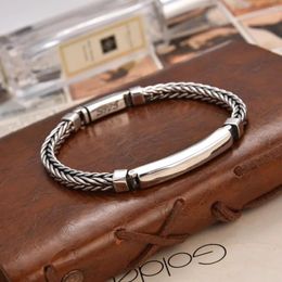 Link Bracelets QN Smooth Simple Handwoven Bracelet Chain With A Width Of 5m Versatile Classic Handicrafts Gift For Boyfriend Jewellery