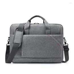 Briefcases 2024 Men's Briefcase Large Capacity Multi-layer Space Advanced Solid Color Hi High Quality Single Shoulder Crossbody Laptop Bags