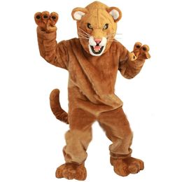 High quality Mountain Lion Mascot Costumes Halloween Fancy Party Dress Cartoon Character Carnival Xmas Easter Advertising Birthday Party Costume Outfit