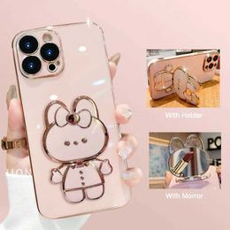 Cell Phone Cases Suitable for iPhone 15 14 13 11 Pro 14 Pro 15 Pro Max X XR X S Max 8 7 Plus SE2 SE3 iPhone 15 Luxury Tablet Stand Phone Case J240418