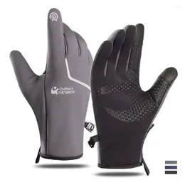 Cycling Gloves High-Quality Outdoor Full-Finger Waterproof Non-Slip Warm Fishing Skiing Riding Sports Zipper