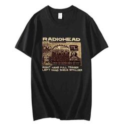 Fashion Radiohead Vintage T Shirt Hip Hop Rock Band for Unisex Tshirts Music Album Print Tshirt Punk Men039s Harajuku Streetw6577336