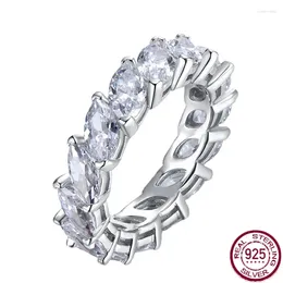 Cluster Rings S925 Silver Ring With Horse Eyes And Diamonds High Grade Simple Elegant Fashionable Versatile Jewellery For Women