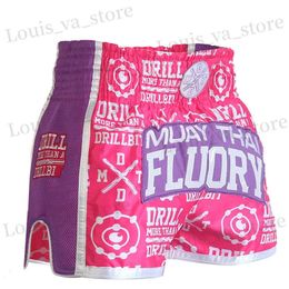 Men's Shorts Flexible Muay Thai shorts Fr combat mixed martial arts boxing training competition pants T240422