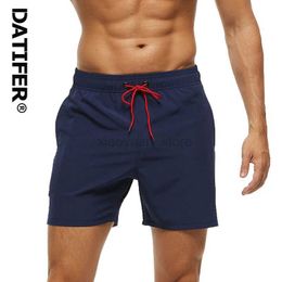 Men's Shorts Datifer Summer Quickly Dry Swimming Shorts Men Solid Color Breathable Mesh Liner Plus Size Swimsuit Elastic Waist Running Shorts 240419 240419