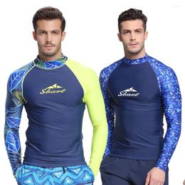 Women's Swimwear Men Rash Guards Swimsuits Sun Protective Surfing Clothes Long Sleeve Tight Base Layer Wetsuit Diving Suit Snorkelling Quick