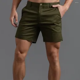 Men's Shorts Men Workout Summer Cargo With Pockets Solid Colour Straight Leg Casual Short Pants For Streetwear Sports