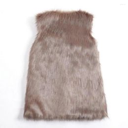 Women's Vests Warm Faux Fur Vest Stylish Winter V-neck Sleeveless Jacket Waistcoat Outerwear For Streetwear Fashion