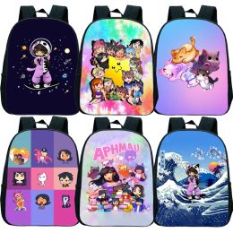 Bags Children Aphmau Print Mini Backpacks Toddler Kawaii Kindergarten Bookbags Boys Girls Cartoon School Bags Kids Anime Rucksacks