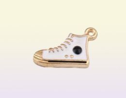 200PcsLot Enamels Canvas Shoes Charms Pendant DIY Handmade Making Hair Necklace Earring Jewellery Pendant Material Accessories 10x16612719