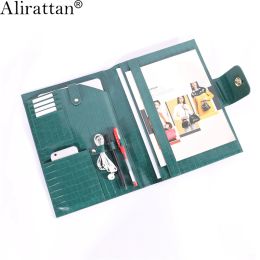 Clutches Alirattan New Customised Folder Briefcase Bag 2022 Fashion Designer Ostrich Leather Document Holder File For Air Pro Ipad Clutch