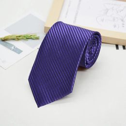 Bow Ties Elegant Versatile Necktie Premium Men's Solid Color Jacquard Business Tie Formal Twill Slim For Wedding Office Work Suit