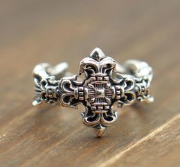 Personalized 925 sterling silver fine jewelry vintage American designer mens rings adjustable open gothic punk band rings2456775