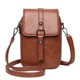 Bags Ladies Soft Leather Messenger Bags Women Solid Color Multifunction Phone Purse Female Casual Single Shoulder Bag bolsa de ombro