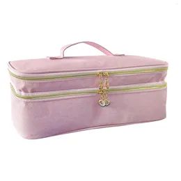 Storage Bags Hair Dryer Travel Portable Bathroom With Handle Large Makeup Case Oxford Cloth Curling Organizer Bag