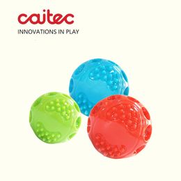 CAITEC Dog Toys Squeaking Bouncing Ball Durable Floatable Springy Pet Toys Squeaky Ball Bite Resistant for Small to Large Dogs 240418