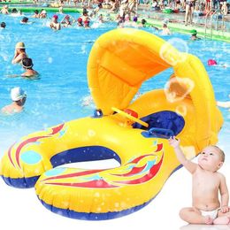 Inflatable Swimming Rings Child Kids Baby Mother Safety Swim Pool Ring Children Water Play Games Seat Float Boat Summer Trainer 240407