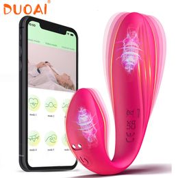 Briefs Bluetooth Dual Dildo Women Wireless APP Remote Control Vibrator Wear Vibrating Panties Sex Toys for Couple