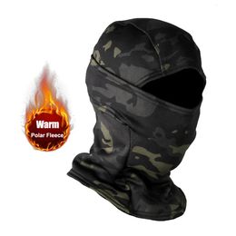 Winter Fleece Full Face Hat Tactical Camouflage Balaclava Head Gear Sports Hat Keep Warm Hunting Bicycle Cycling Army Multicam 240419