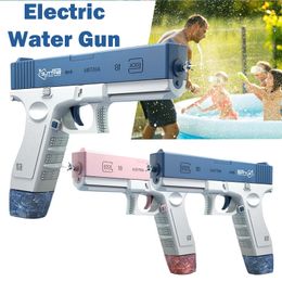 Summer Water Gun Toys Electric Glock Shooting Automatic High-pressure Strong Charging Energy Beach Toy for Children Adults 240409