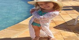 Girls Beach Dress 2021 Toddler Kids Baby Floral Lace Sunscreen Bikini Cover Up Swimming Clothes Outerwear Sarongs4743624