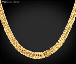 Chains Whole Gold Foxtail 18K Stamp Platinum18K Real PlatedRose Trendy 46CM 55CM66CM Necklace For Men N942 Factory exper78891502349718