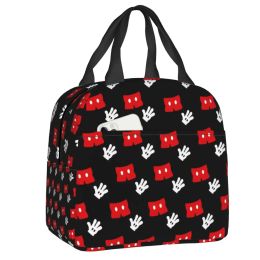 Bags Anime Figure Pattern Insulated Lunch Bags for Women Cartoon Portable Cooler Thermal Food Lunch Box School