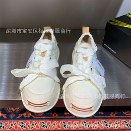 Casual Shoes Boots Celebrity Comes to Laugh with the Same Style Big Head Canvas Half Drag Shallow Bow Tall Women