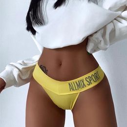 Women's Panties Sexy Thong Women Underwear Letter Ladies Briefs Seamless Lingerie Panty Comfortable Fitness Tanga Sport T Back Size M-XL