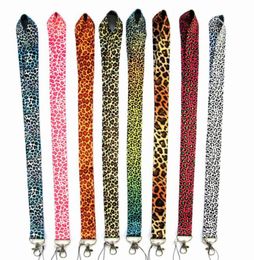 New 10 Pcs Leopard print Top Quality Universal Mobile Phone Strap Anime Cartoon Key Chain Neck Lanyard Badge Holder Strap K0041787020