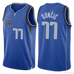 Luka Doncic Maverick Basketball Jerseys Mens Black Blue Jersey