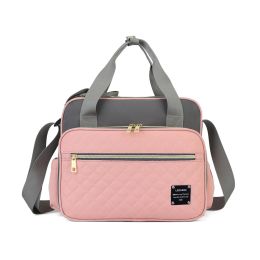 Supplies Lequeen One Shoulder Mummy Maternity Nappy Bag Pink Grey Large Capacity Baby Diaper Bag for Baby Care Travel Bag